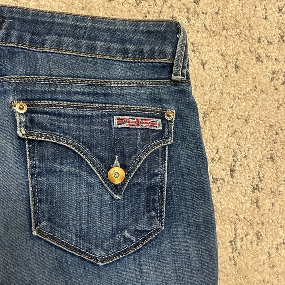 Hudson Sz. 31 vintage Y2K slight barrel leg- wider hip jeans in great vintage co - Picture 8 of 15